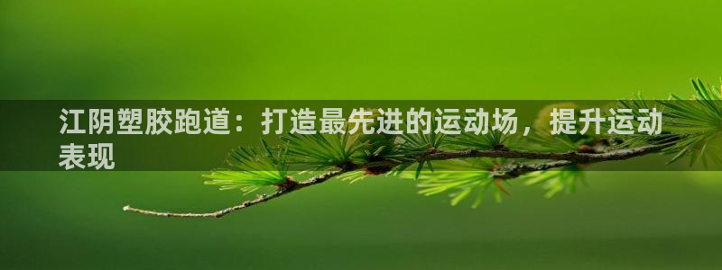 尊龙凯时 人生就是搏首页：江阴塑胶跑道：打造最先进的运动场，提升运动
表现