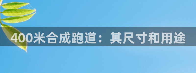 尊龙凯时 人生就是搏!：400米合成跑道：其尺寸和用途