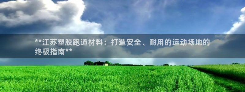 尊龙ag旗舰官网：**江苏塑胶跑道材料：打造安全、耐用的运动场地的
终极指南**