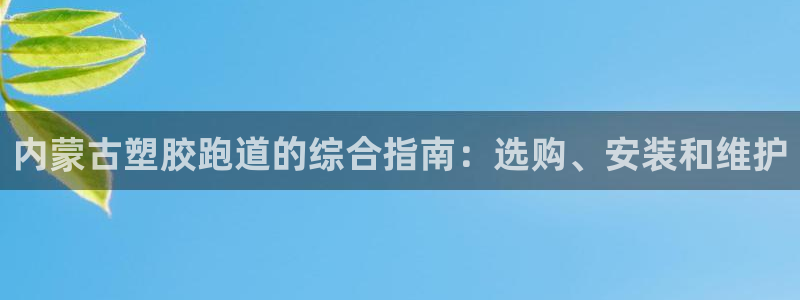 下载凯时AG旗舰厅首页：内蒙古塑胶跑道的综合指南：选购、安装和维护