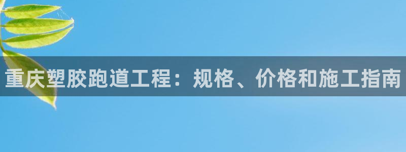z6尊龙z6：重庆塑胶跑道工程：规格、价格和施工指南